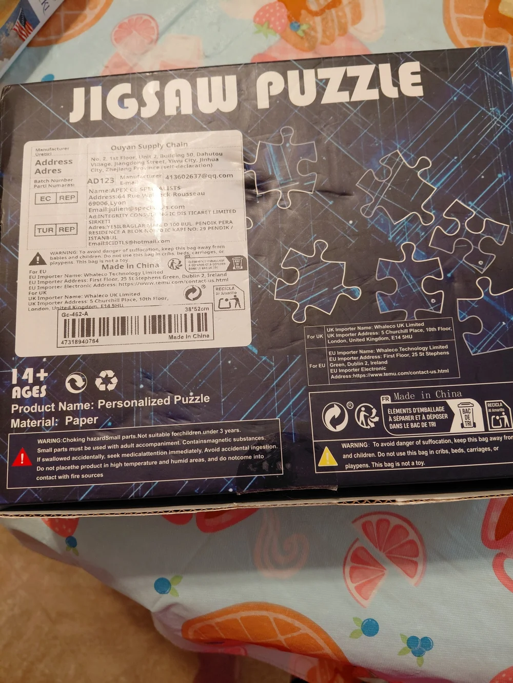 Jigsaw Puzzle - Blue Halloween Ghost Scene 500 Pieces New